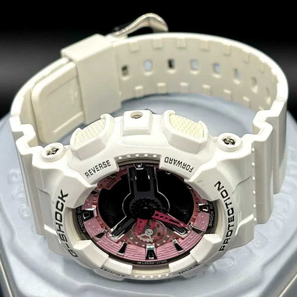 Casio G-Shock GMA-S110MP-7A S-Series White Pink Analog Digital Watch